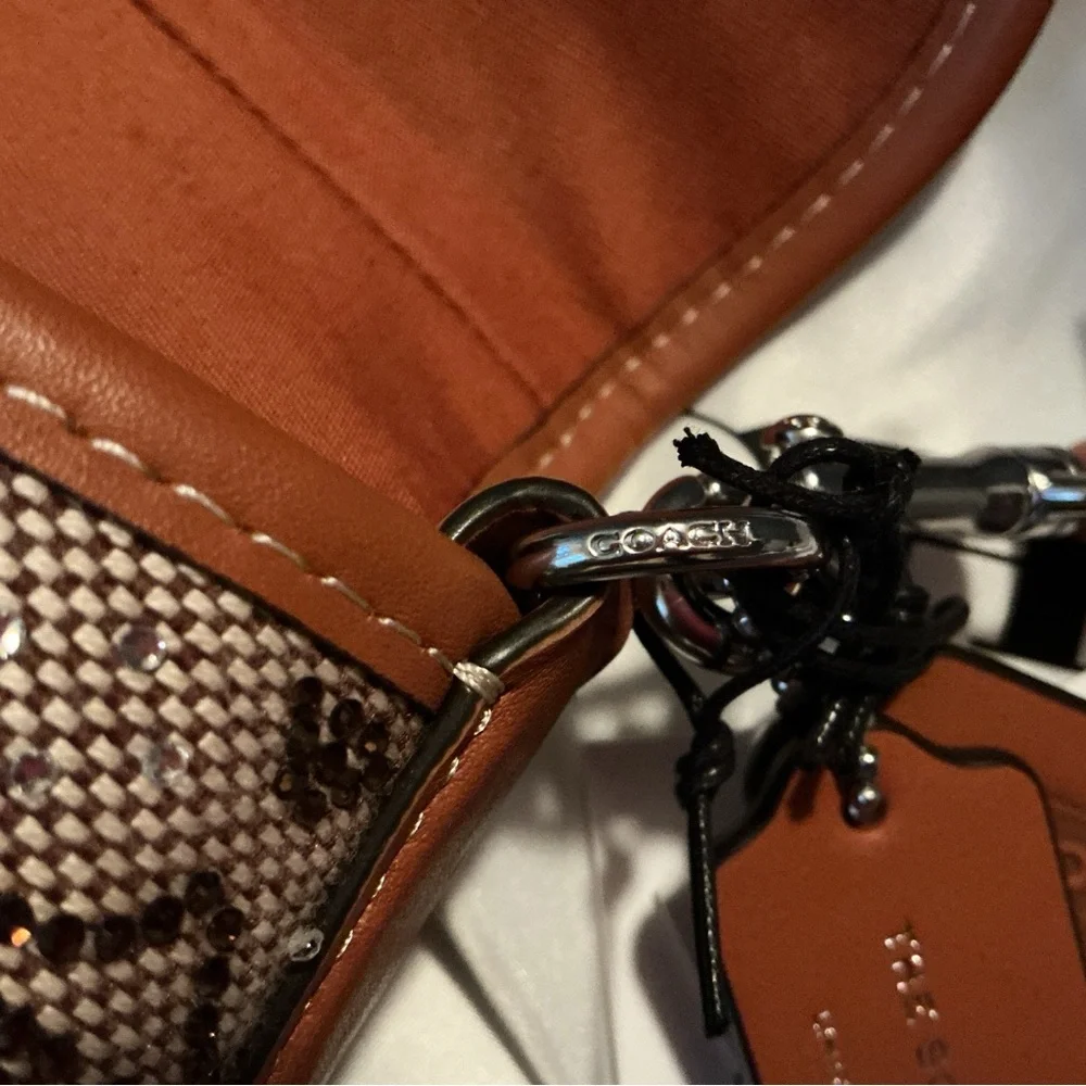 PRELOVED COACH CRYSTAL SOHO FLAP JAQUARD PLEASE READ AND LOOK AT ALL PHOTOS - Picture 3 of 16